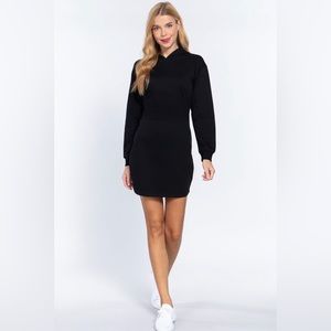 Black Hooded Dress by dune + raven